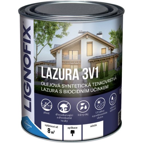 Масло для Дерева на органическом растворителе с биоцидом Lignofix Lazura 3v1 (венге)